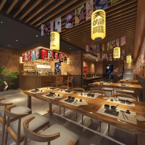 日韩餐厅3D模型下载